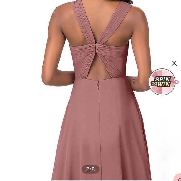Azazie Jane dessert rose dress - Picture 1 of 4